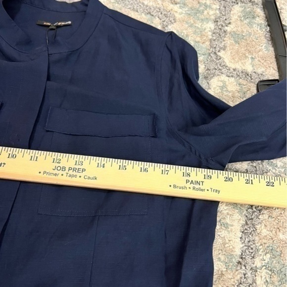 Kobi Halperin Button Starr Jacket Womens Navy Military tencel size medium - Picture 7 of 10